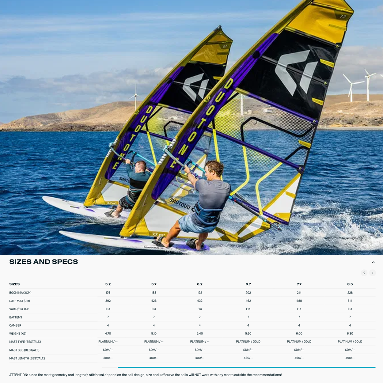 Duotone Warp_Fin Windsurf Sail - Windsurf | H2O Sports