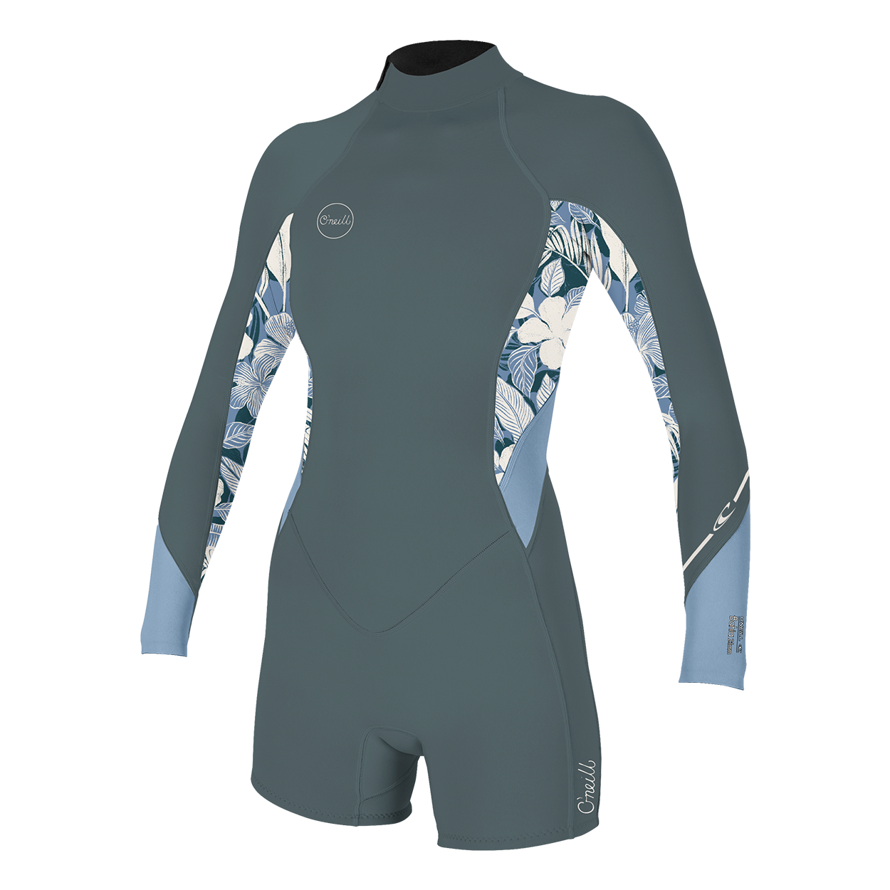 Bahia 2/1 Back Zip L/S Womens Shorty