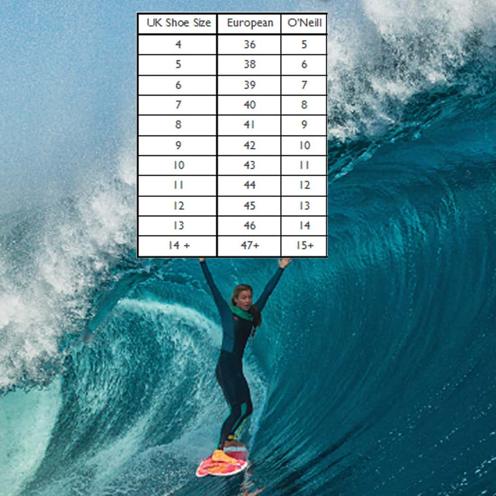 Oneill-Wetsuit-boots-size-chart-2019