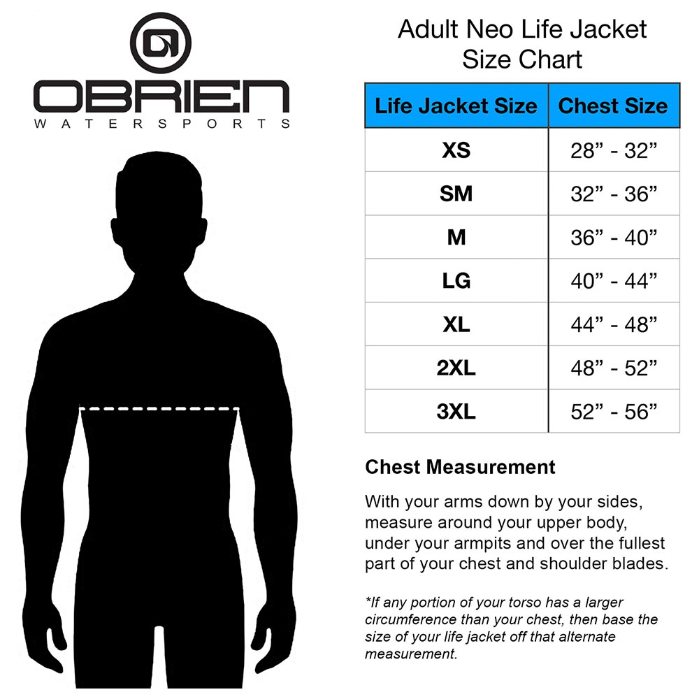 2021-OBrien-Vests_0030_Adult-Neo-Life-Jacket-Chart-with-Chest-Measurement