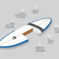 8'0 Squash Tail Mini Mal Surfboard