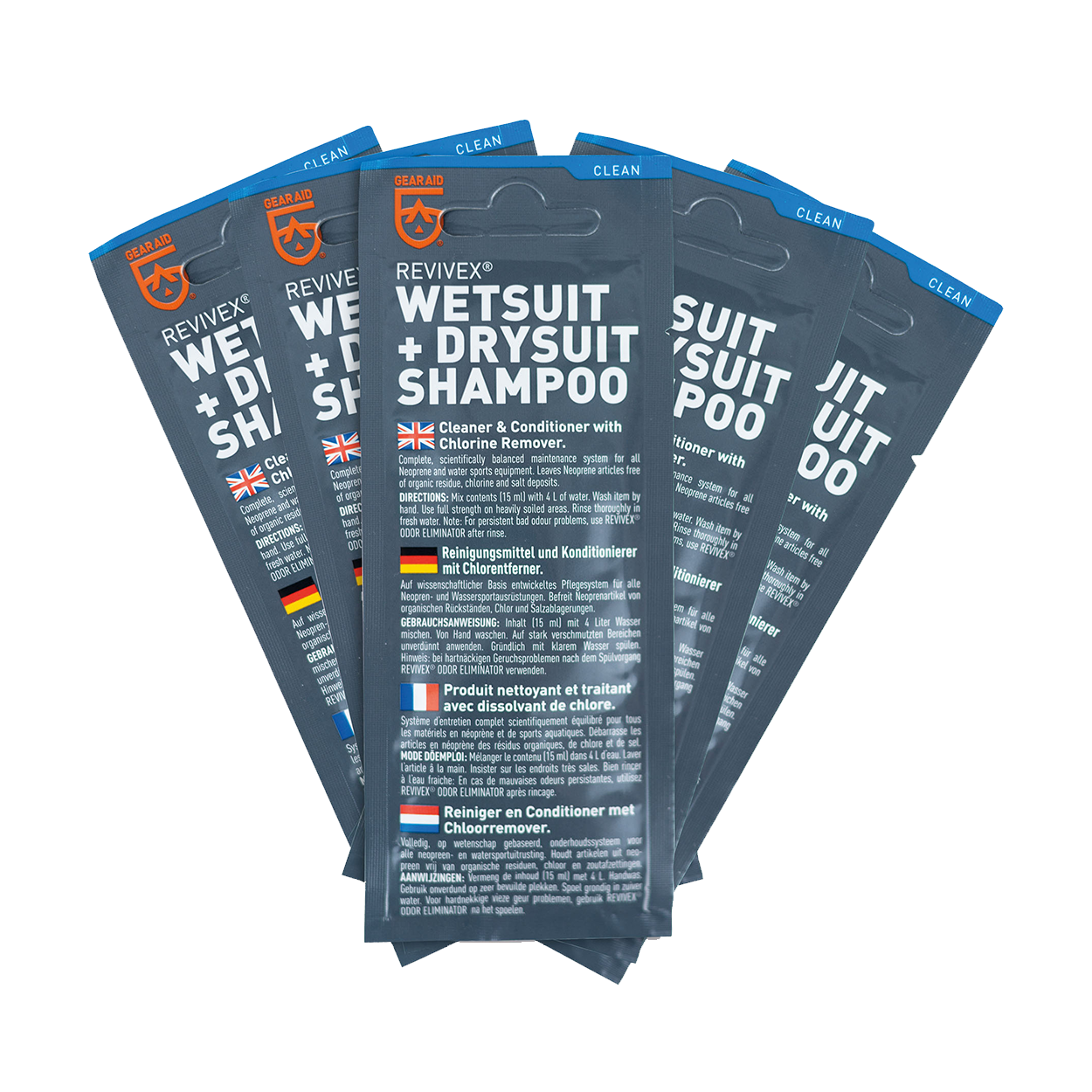 Gear Aid Revivex Wet & Drysuit Shampoo 15ml Sachet - Wetsuits | H2O Sports