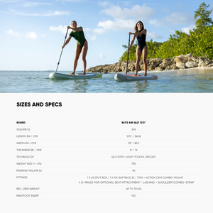 Fanatic Blitz Air SLT Inflatable Paddle Board - Paddle Board | H2O Sports