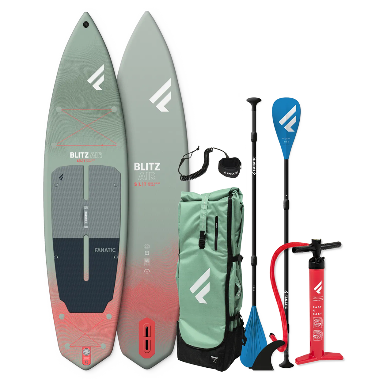 Fanatic Blitz Air SLT Inflatable Paddle Board Package - Paddle Board | H2O Sports
