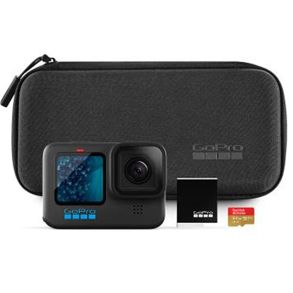 GoPro HERO11 (Hero 11) Black Mini - Waterproof Action Camera with 5.3K Ultra HD Video, 24.7MP Photos (CHDHF-111-TH) + 2pc 64GB Memory Card, 並行輸入品 Gopro HERO 11 Mini Camera Specialty Bundle | H2O Sports