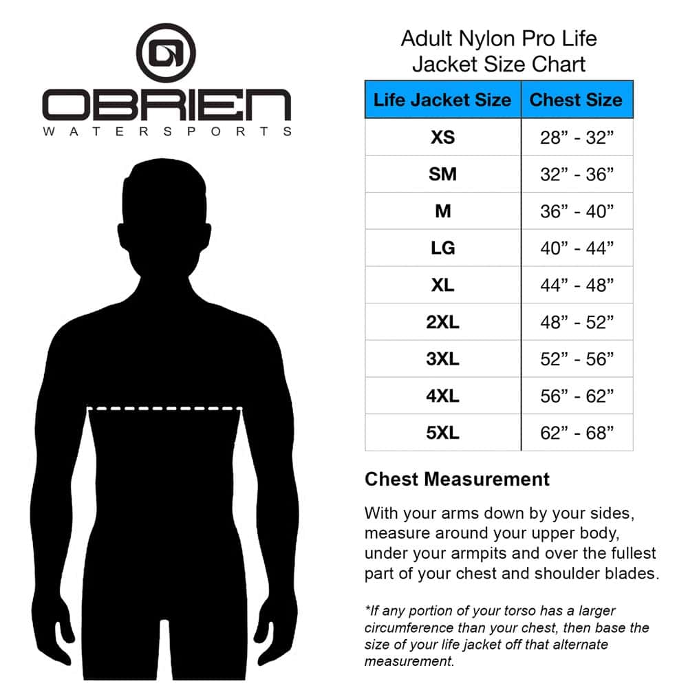 O'Brien Mens 4Buckle Pro Impact Buoyancy Vest Wake & Ski H2O Sports