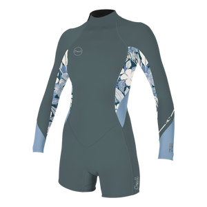 Bahia 2/1 Back Zip L/S Womens Shorty