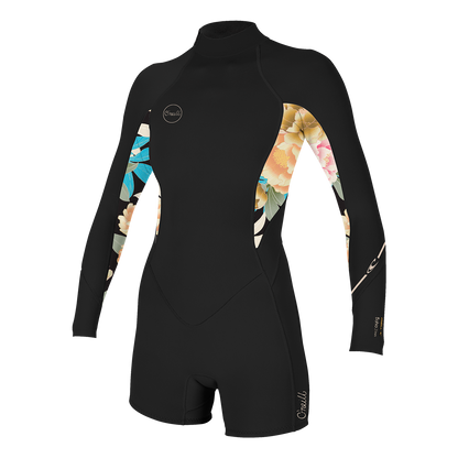 Bahia 2/1 Back Zip L/S Womens Shorty