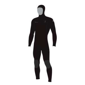 Epic 6/4 Chest Zip W/Hood Mens Wetsuit