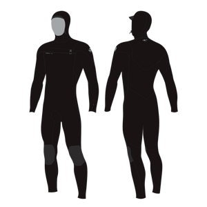 Epic 6/4 Chest Zip W/Hood Mens Wetsuit