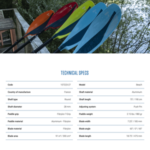 Kayak Beach Alu 2 Pcs Paddle