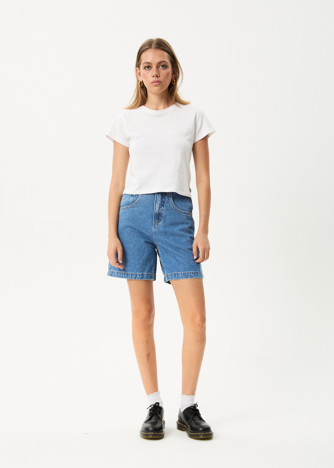 Afends Emilie- Denim Workwear Short