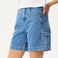 Afends Emilie- Denim Workwear Short