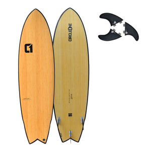 6'11 Bamboo Swallow Tail Surfboard