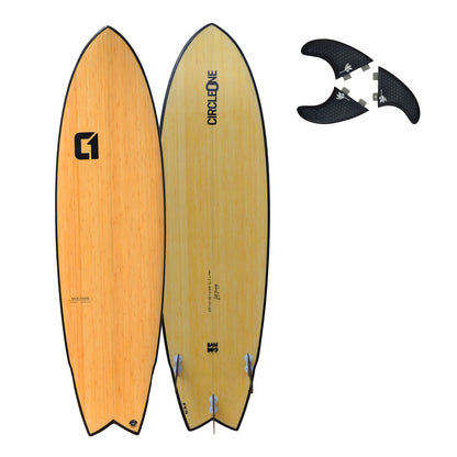 6'11 Bamboo Swallow Tail Surfboard